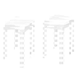 Brezza 2574 Rattan Masa 90x90x76 Cm Beyaz için detaylı bilgi göster Brezza 2574 Rattan Masa 90x90x76 Cm Beyaz resmi