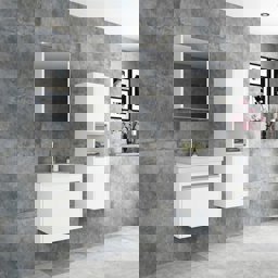 Aquanil Begonya 55 cm Banyo Dolabı - Beyaz için detaylı bilgi göster Aquanil Begonya 55 cm Banyo Dolabı - Beyaz resmi