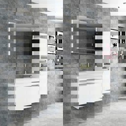 Aquanil Begonya 100 Cm Banyo Dolabı - Beyaz için detaylı bilgi göster Aquanil Begonya 100 Cm Banyo Dolabı - Beyaz resmi