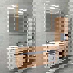 Aquanil Napoli 100 Cm Beyaz Lavabolu Banyo Dolabı - Dorado için detaylı bilgi göster Aquanil Napoli 100 Cm Beyaz Lavabolu Banyo Dolabı - Dorado resmi
