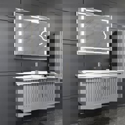 Aquanil Sagra 100 Cm Banyo Dolabı - Gri için detaylı bilgi göster Aquanil Sagra 100 Cm Banyo Dolabı - Gri resmi