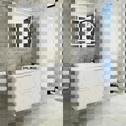 Aquanil Kiev 80 Cm Banyo Dolabı - Beyaz için detaylı bilgi göster Aquanil Kiev 80 Cm Banyo Dolabı - Beyaz resmi