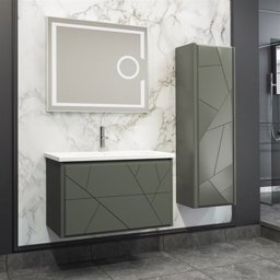 Aquanil Kiev 80 Cm Banyo Dolabı - Antrasit için detaylı bilgi göster Aquanil Kiev 80 Cm Banyo Dolabı - Antrasit resmi