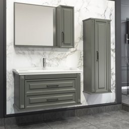 Aquanil Moskova 100 Cm Banyo Dolabı (aynalı Üst Dolap) - Antrasit için detaylı bilgi göster Aquanil Moskova 100 Cm Banyo Dolabı (aynalı Üst Dolap) - Antrasit resmi