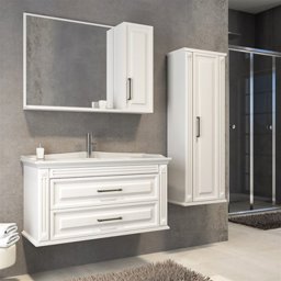 Aquanil Moskova 100 Cm Banyo Dolabı (aynalı Üst Dolap)- Beyaz için detaylı bilgi göster Aquanil Moskova 100 Cm Banyo Dolabı (aynalı Üst Dolap)- Beyaz resmi