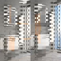 Aquanil Tales 100 Cm Banyo Dolabı - Beyaz/dorado için detaylı bilgi göster Aquanil Tales 100 Cm Banyo Dolabı - Beyaz/dorado resmi