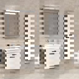 Aquanil Olimpia 80 Cm Banyo Dolabı (aynalı Led Dolap) - Antrasit/beyaz için detaylı bilgi göster Aquanil Olimpia 80 Cm Banyo Dolabı (aynalı Led Dolap) - Antrasit/beyaz resmi