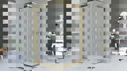 Aquanil İndiana 6mm Kare Altın Profil Şeffaf Cam Duşakabin 70x70cm için detaylı bilgi göster Aquanil İndiana 6mm Kare Altın Profil Şeffaf Cam Duşakabin 70x70cm resmi