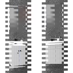 Aquanil Avien 80 Cm Bgn Banyo Dolabı - Gri/Beyaz için detaylı bilgi göster Aquanil Avien 80 Cm Bgn Banyo Dolabı - Gri/Beyaz resmi