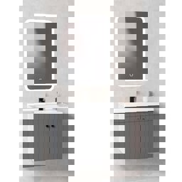 Aquanil Avien 80 Cm Cmr Banyo Dolabı - Antrasit/Beyaz için detaylı bilgi göster Aquanil Avien 80 Cm Cmr Banyo Dolabı - Antrasit/Beyaz resmi