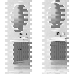 Aquanil Avien 80 Cm Orz Banyo Dolabı - Antrasit/Beyaz için detaylı bilgi göster Aquanil Avien 80 Cm Orz Banyo Dolabı - Antrasit/Beyaz resmi