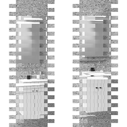 Aquanil Avien 80 Cm Orz Banyo Dolabı - Gri/Beyaz için detaylı bilgi göster Aquanil Avien 80 Cm Orz Banyo Dolabı - Gri/Beyaz resmi