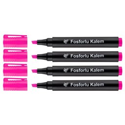 Lotte Fosforlu Kalem 4'Lü Pembe için detaylı bilgi göster Lotte Fosforlu Kalem 4'Lü Pembe resmi