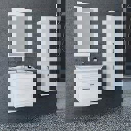 Aquanil Monaco 65 Cm Banyo Dolabı - Beyaz için detaylı bilgi göster Aquanil Monaco 65 Cm Banyo Dolabı - Beyaz resmi