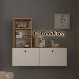 Bgr Duvara Monte Raflı Kahve Köşesi Beyaz-Çam için detaylı bilgi göster Bgr Duvara Monte Raflı Kahve Köşesi Beyaz-Çam resmi