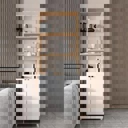 Bgr Kapaklı Raf Detaylı Kitaplık Beyaz-Çam için detaylı bilgi göster Bgr Kapaklı Raf Detaylı Kitaplık Beyaz-Çam resmi