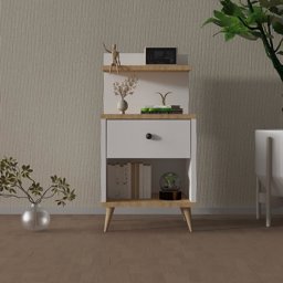 Bgr 305 Çekmeceli Komodin Beyaz-Meşe için detaylı bilgi göster Bgr 305 Çekmeceli Komodin Beyaz-Meşe resmi