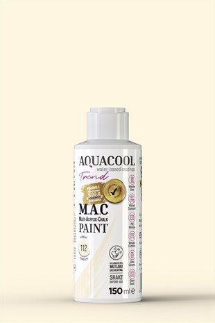 Aquacool Trend M.A.C Su Bazlı Akrilik Hobi Boyası 112 Krem