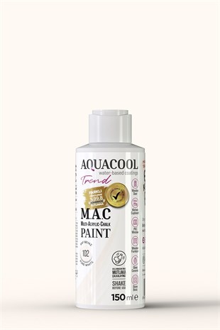Aquacool Trend M.A.C Su Bazlı Akrilik Hobi Boyası 102 Saf Beyaz
