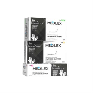Reflex Medilex Pudrasız Muayene Eldiveni Siyah L-XL Beden 100'lü Paket