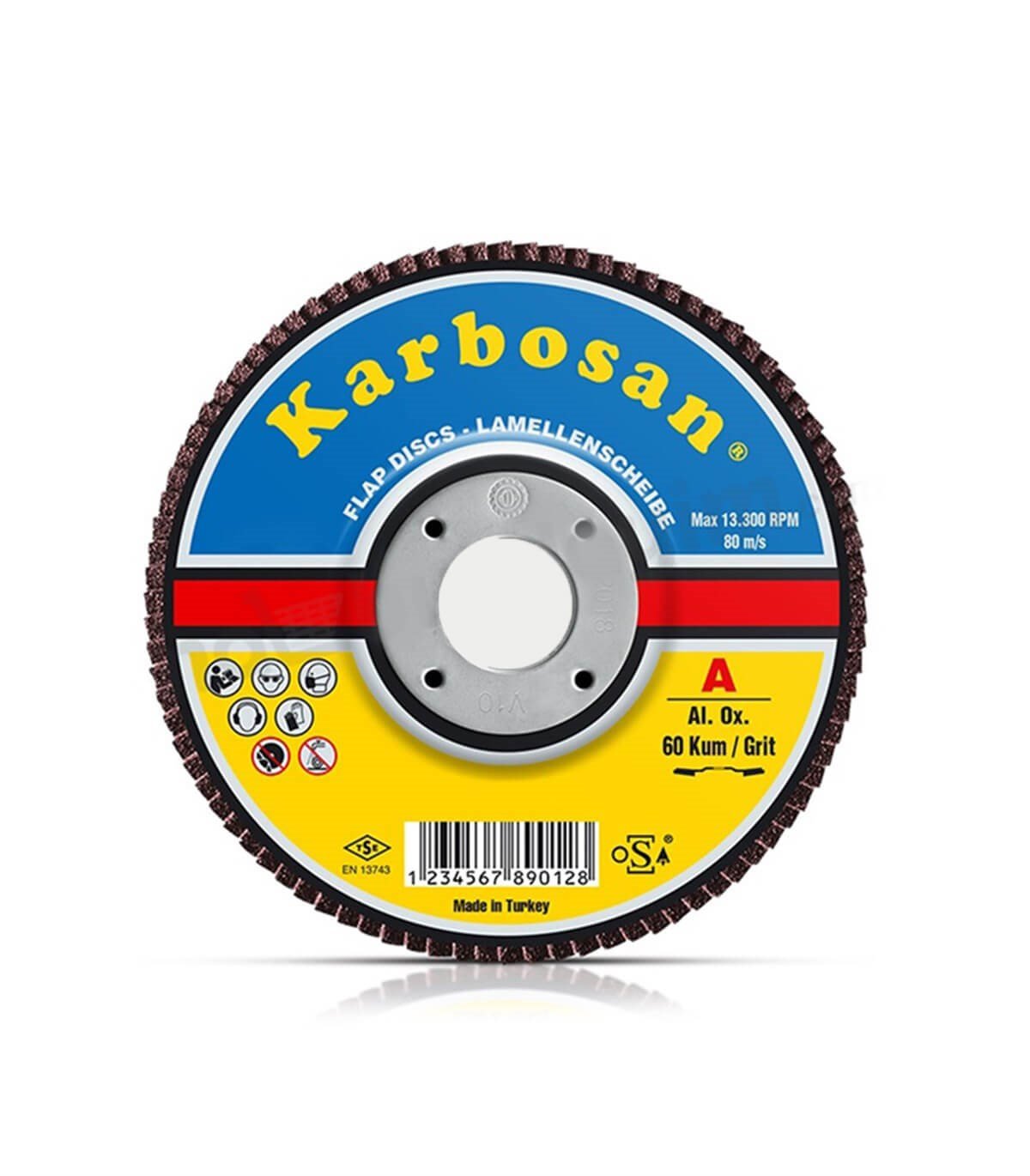 Karbosan Flap Disk 180X22.23Mm 80 Kum 83225 resmi
