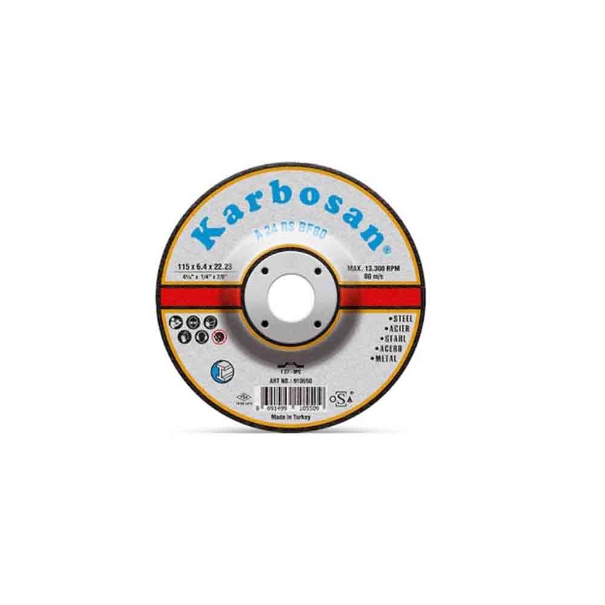 Karbosan Metal Taşlama Taşı 180X6.4X22.23Mm 10570 resmi