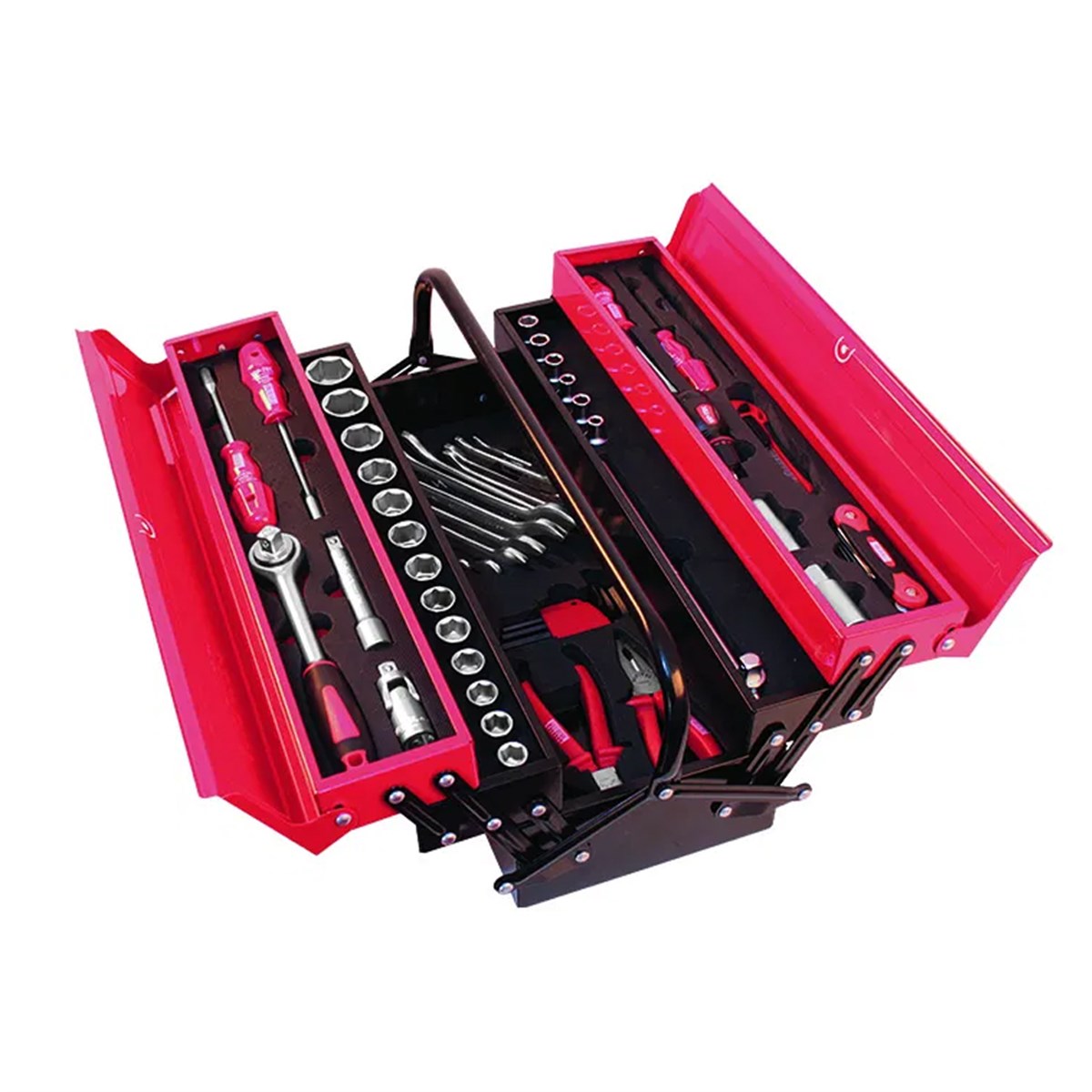 Vip-Tec Metal Takım Çantası 5 Gözlü 68 Parça Vt895105D resmi