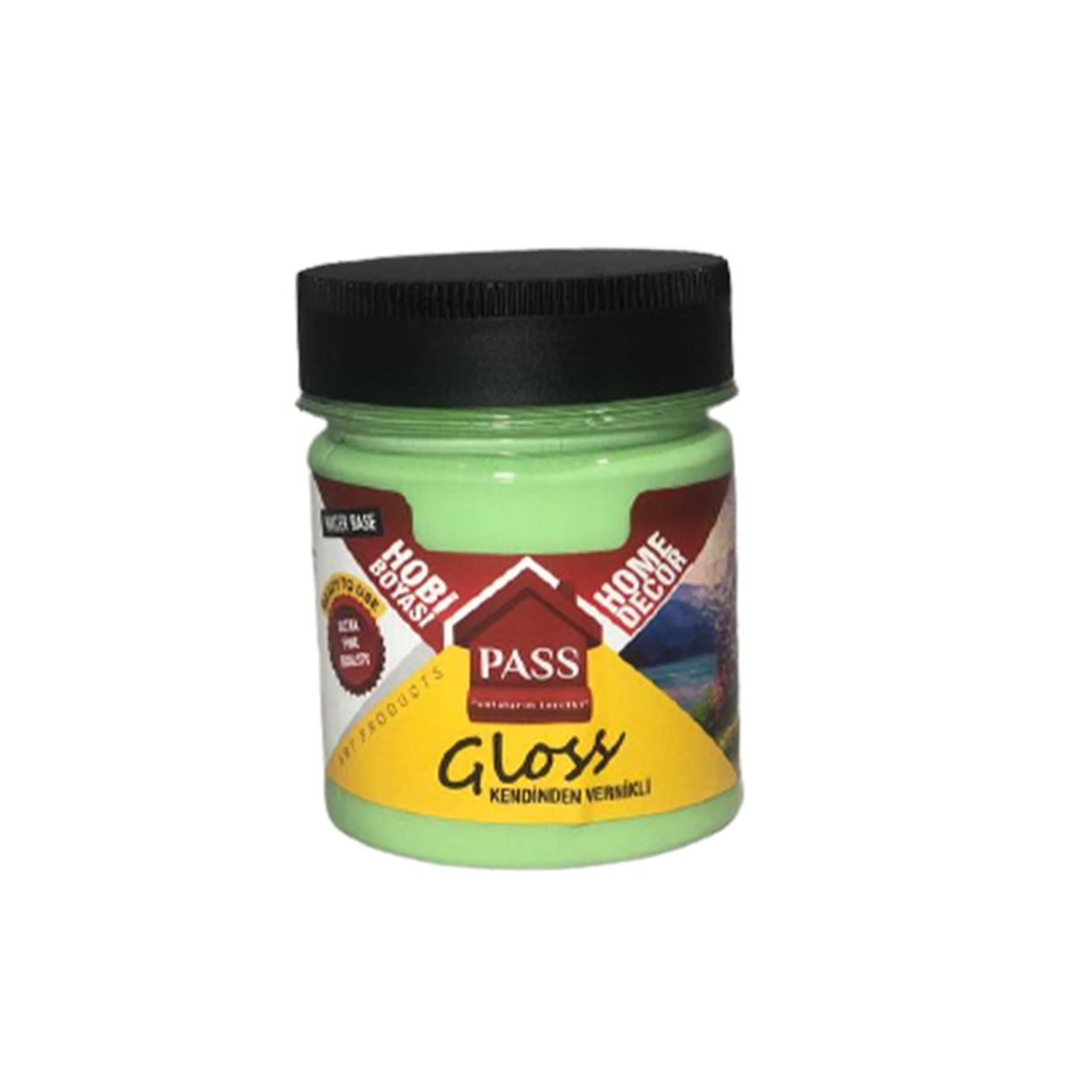 Pass Vernikli Lack Hobi Boyası 120Cc 4038 Fıstık Yeşili resmi