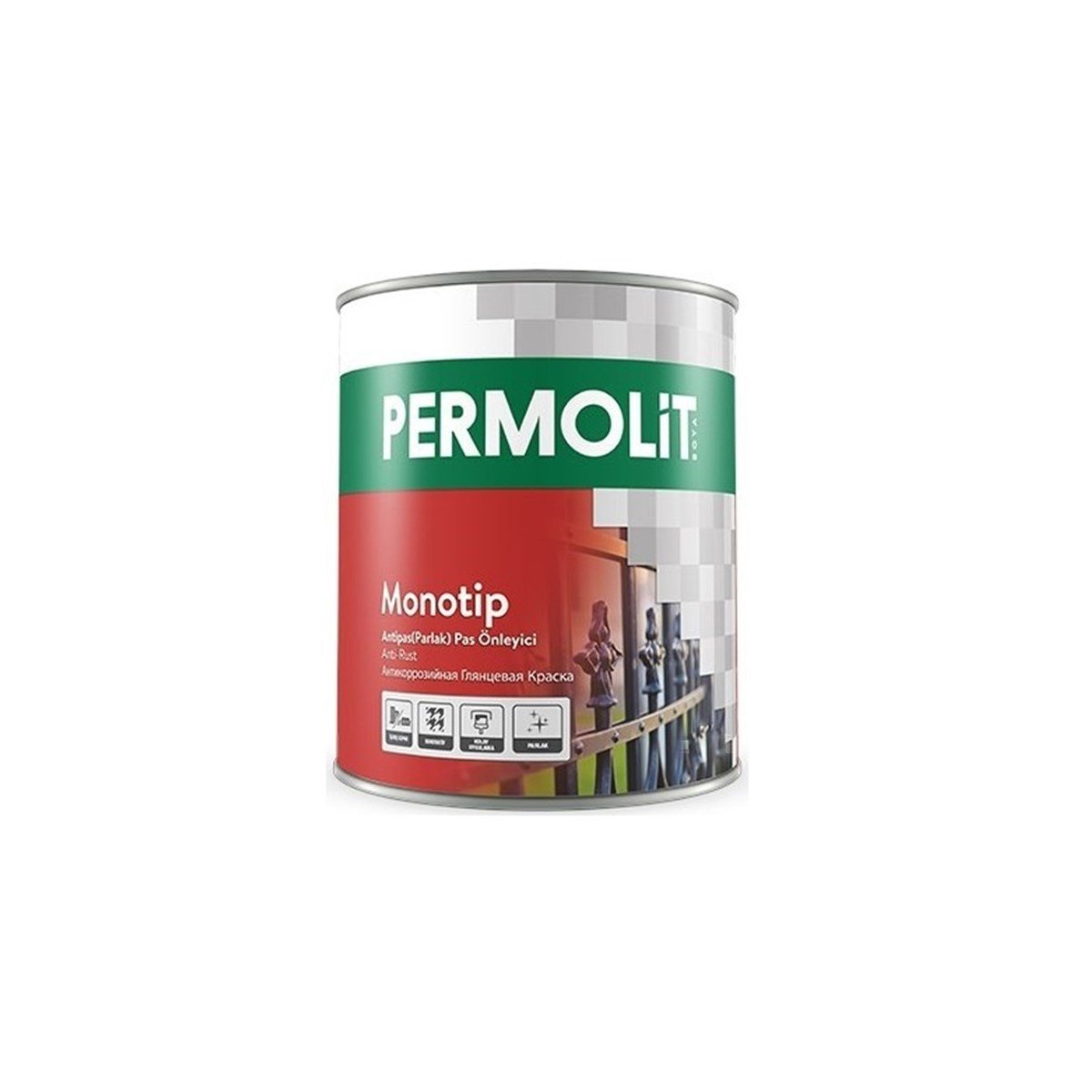 Permolit Monotip Antipaslı Parlak Metal Boyası Mavi 2.5 Lt resmi