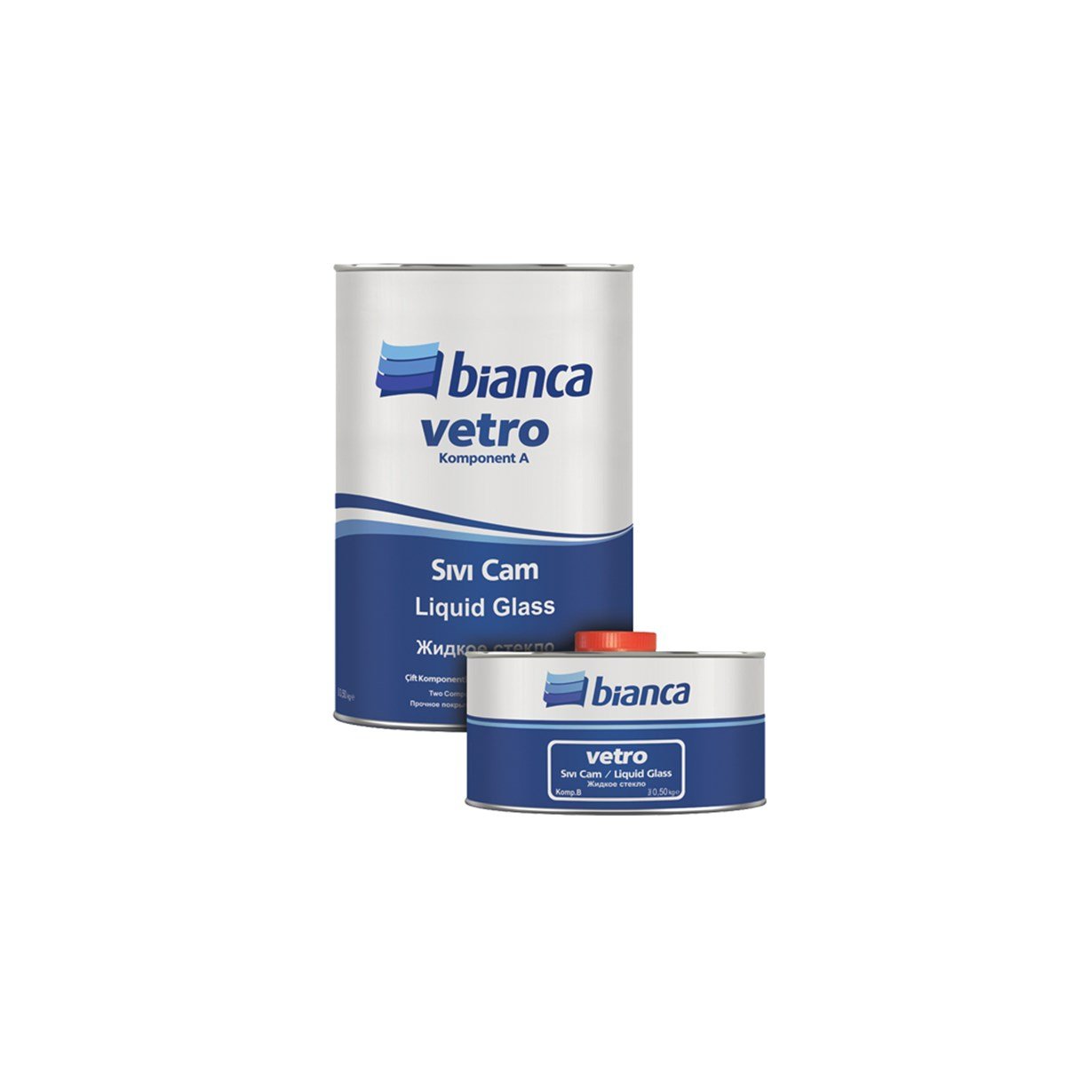 Bianca Vetro Sıvı Cam Şeffaf ve Parlak Su İzolasyon (Liquid Glass) 1 Kg resmi