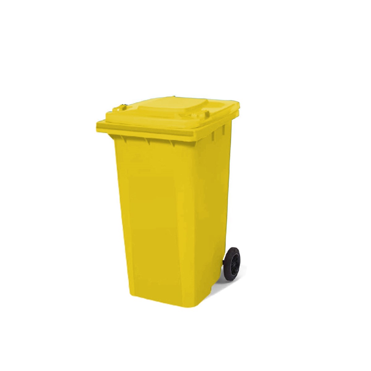 240 Lt Tekerlekli Çöp Konteyner Sarı Ctk-3004 resmi