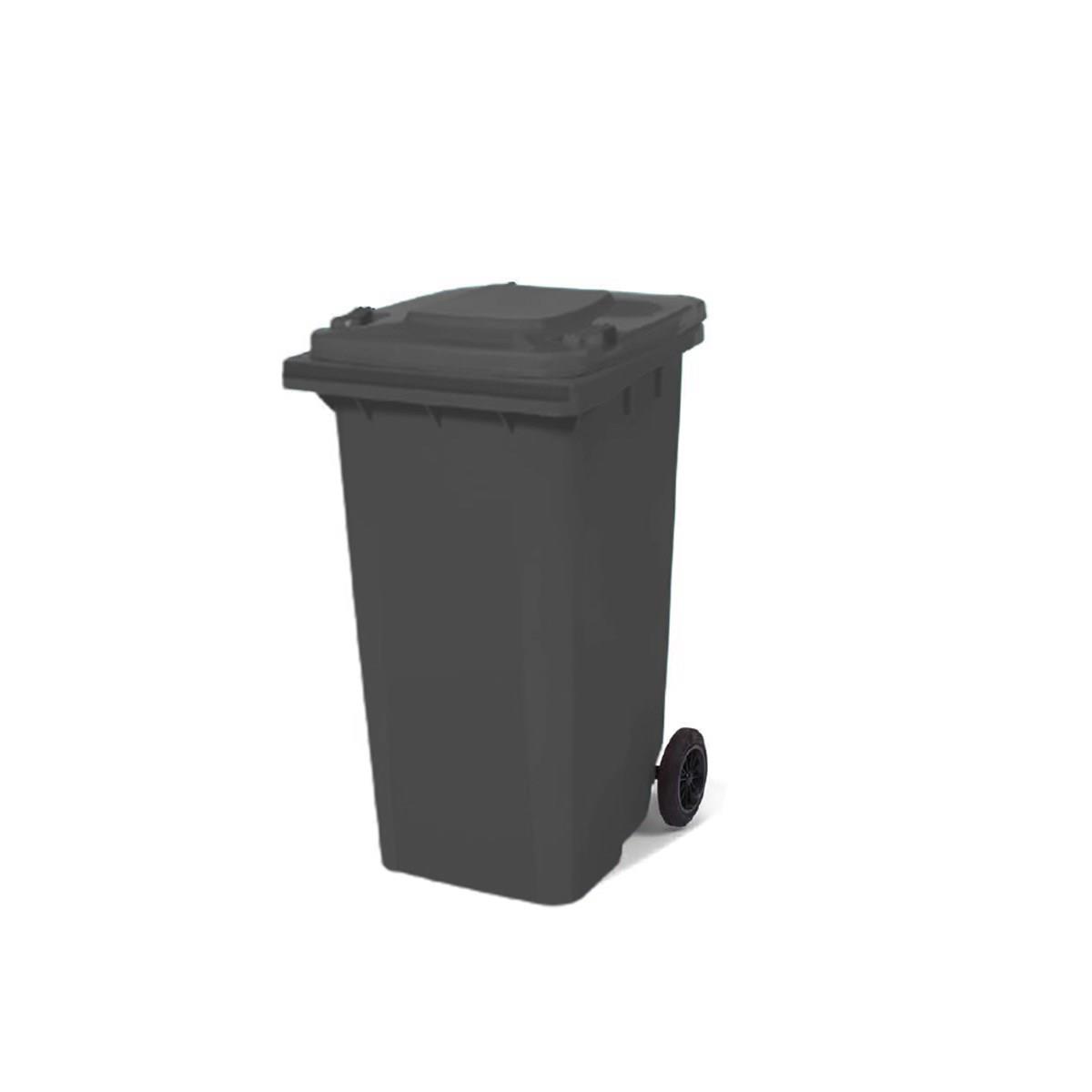240 Lt Tekerlekli Çöp Konteyner Siyah Ctk-3004 resmi