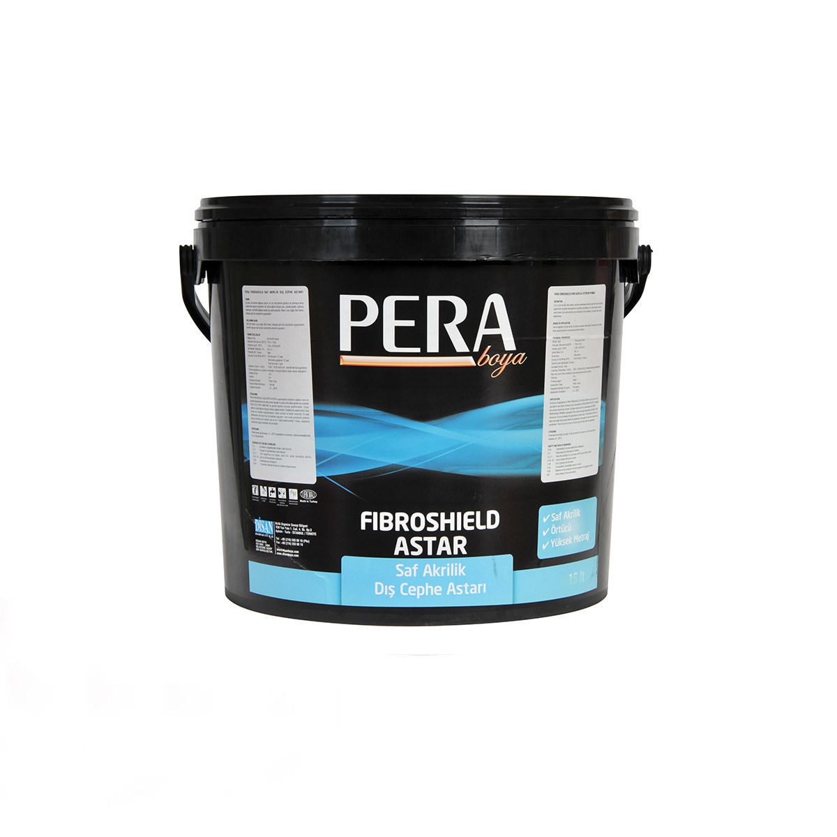 Pera Fibroshield Akrilik Dış Cephe Astarı 2,5 Lt (3,5 Kg) Beyaz resmi