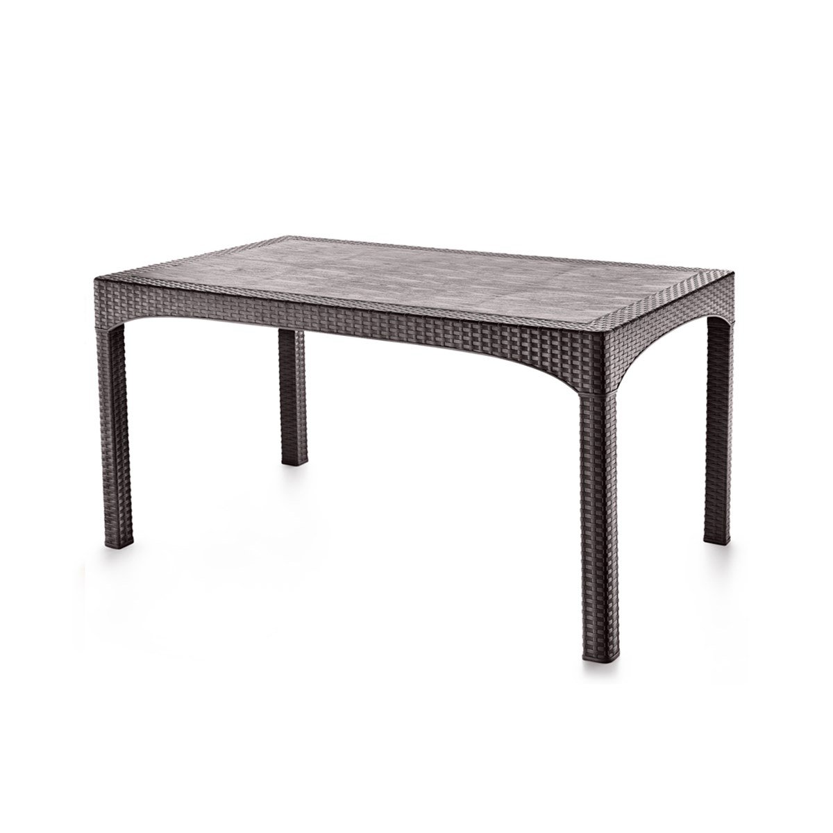 Brezza 2587 Rattan Masa 90x150x76 Cm Koyu Kahve resmi
