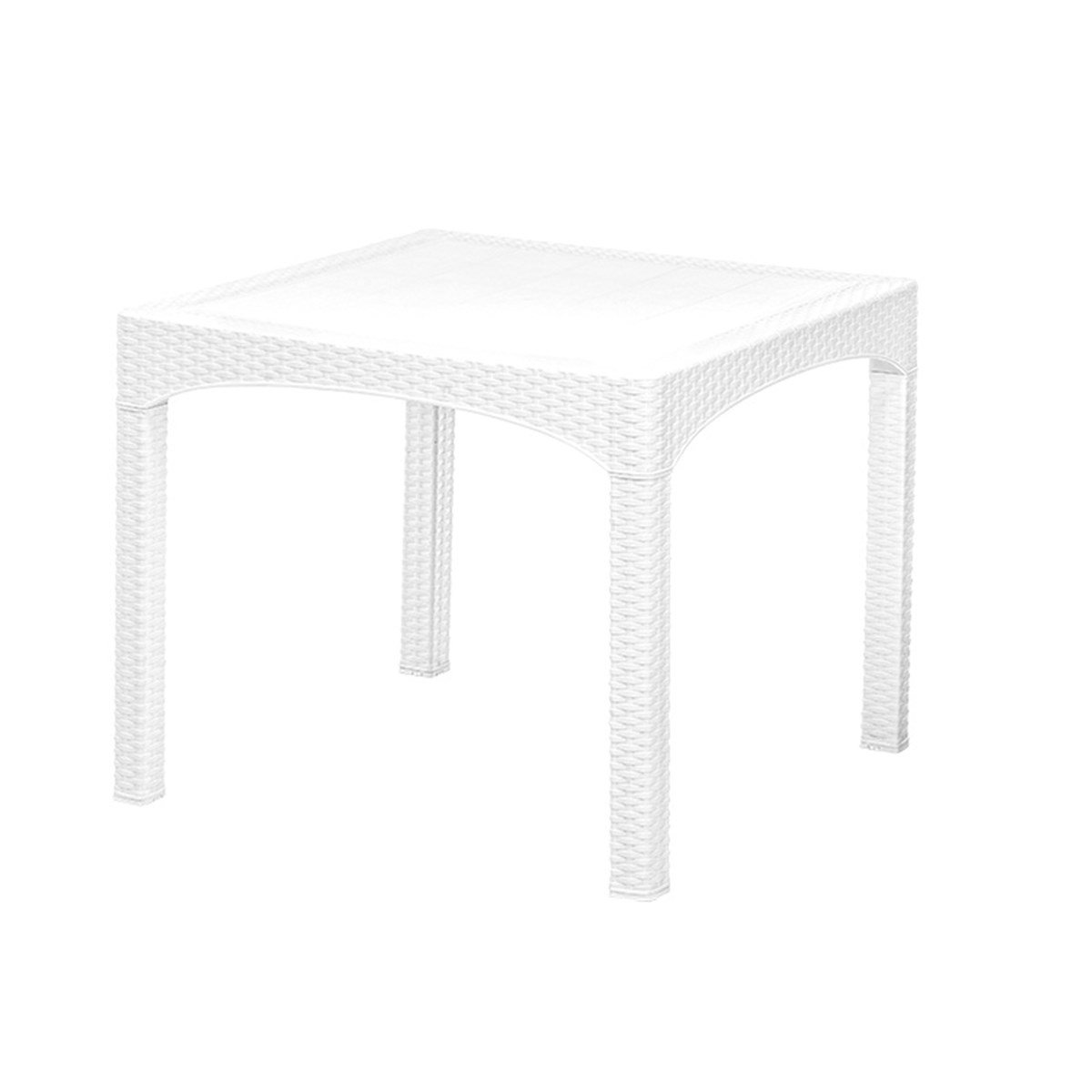 Brezza 2574 Rattan Masa 90x90x76 Cm Beyaz resmi
