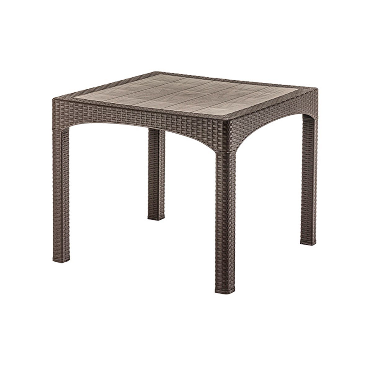 Brezza 2574 Rattan Masa 90x90x76 Cm Koyu Kahve resmi