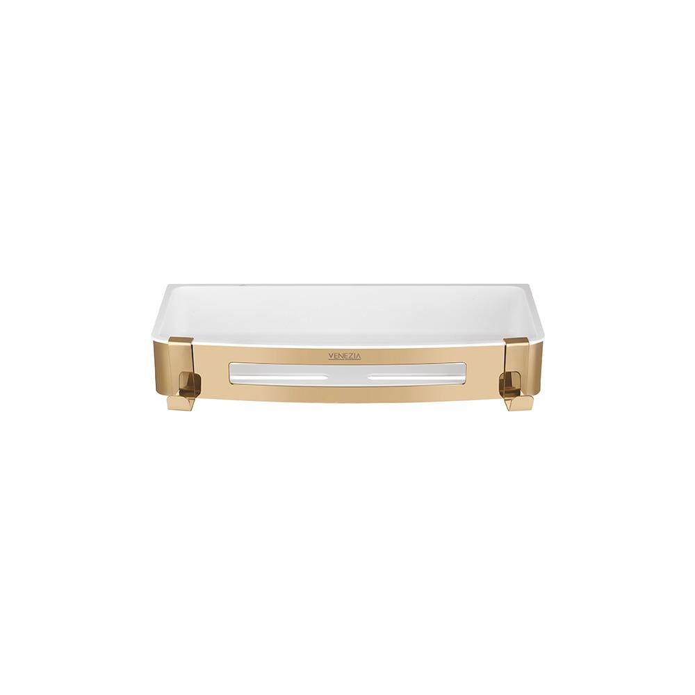 Venezia Anatolya Gold Dekoratif Taşlı Düz Banyo Rafı 5070701-06 resmi