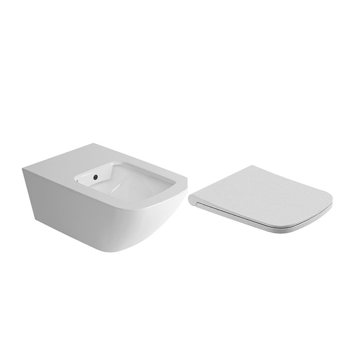 Newarc Life Rimless Kanalsız Asma Klozet + Duroplast Kapak resmi
