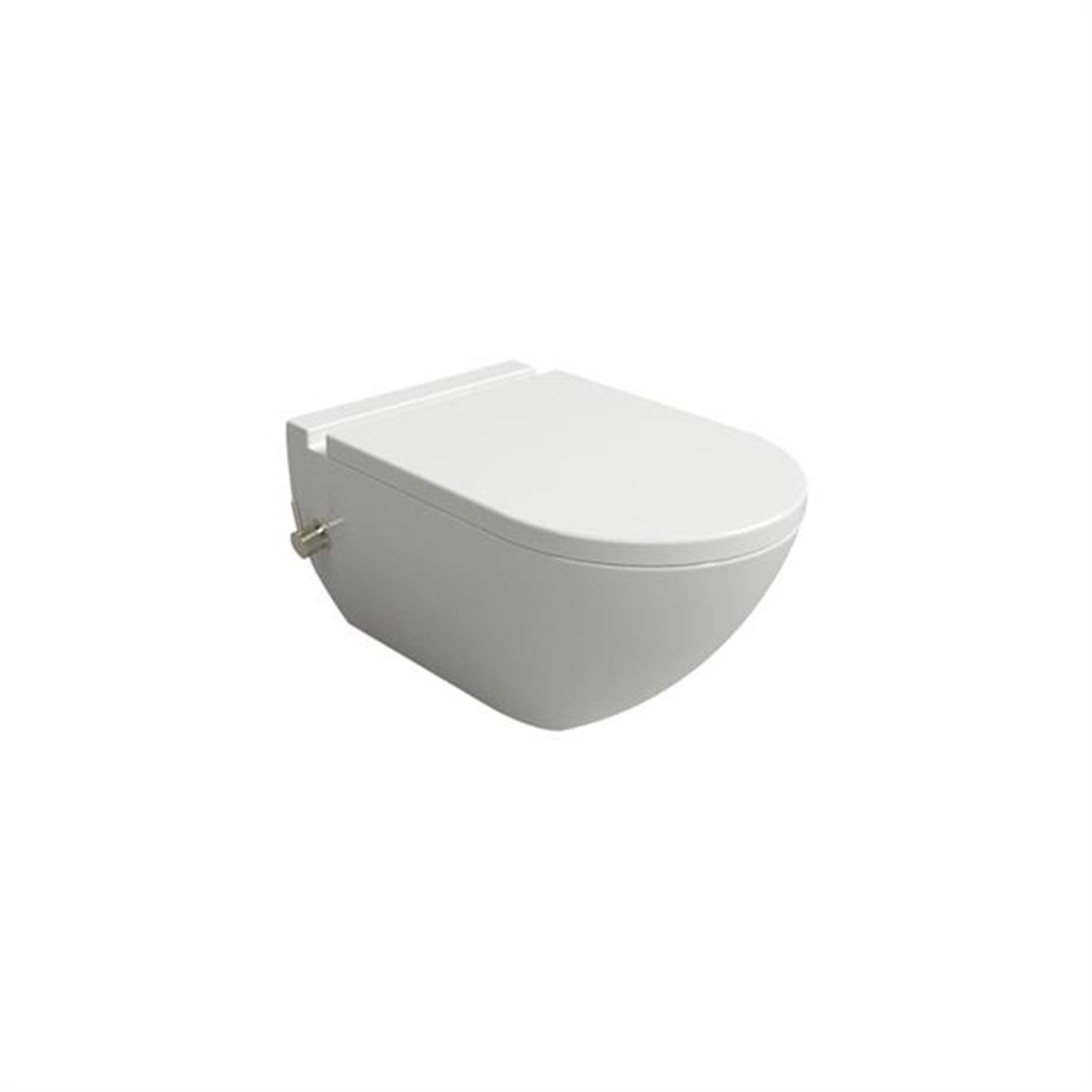 Newarc Modern Taharet Musluklu Asma Klozet 3823.001 + Modern Slim Kapak 7201 (Sadece Soğuk) resmi