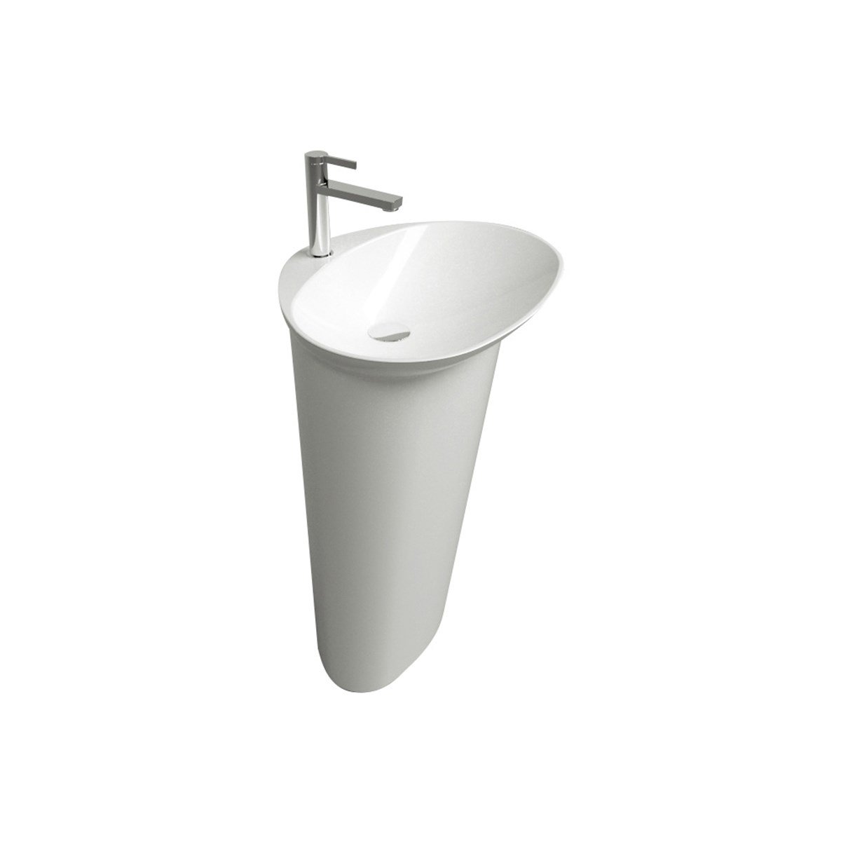Newarc Stella Tabandan Monoblok Lavabo Beyaz 56,5X45X85Cm Ste.L.085 resmi