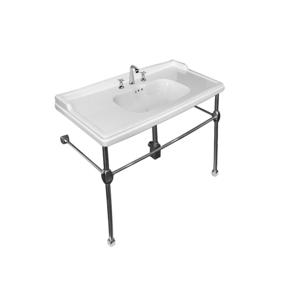 Newarc Krom Ayaklı Lavabo Elite 100Cmelt.A100 resmi