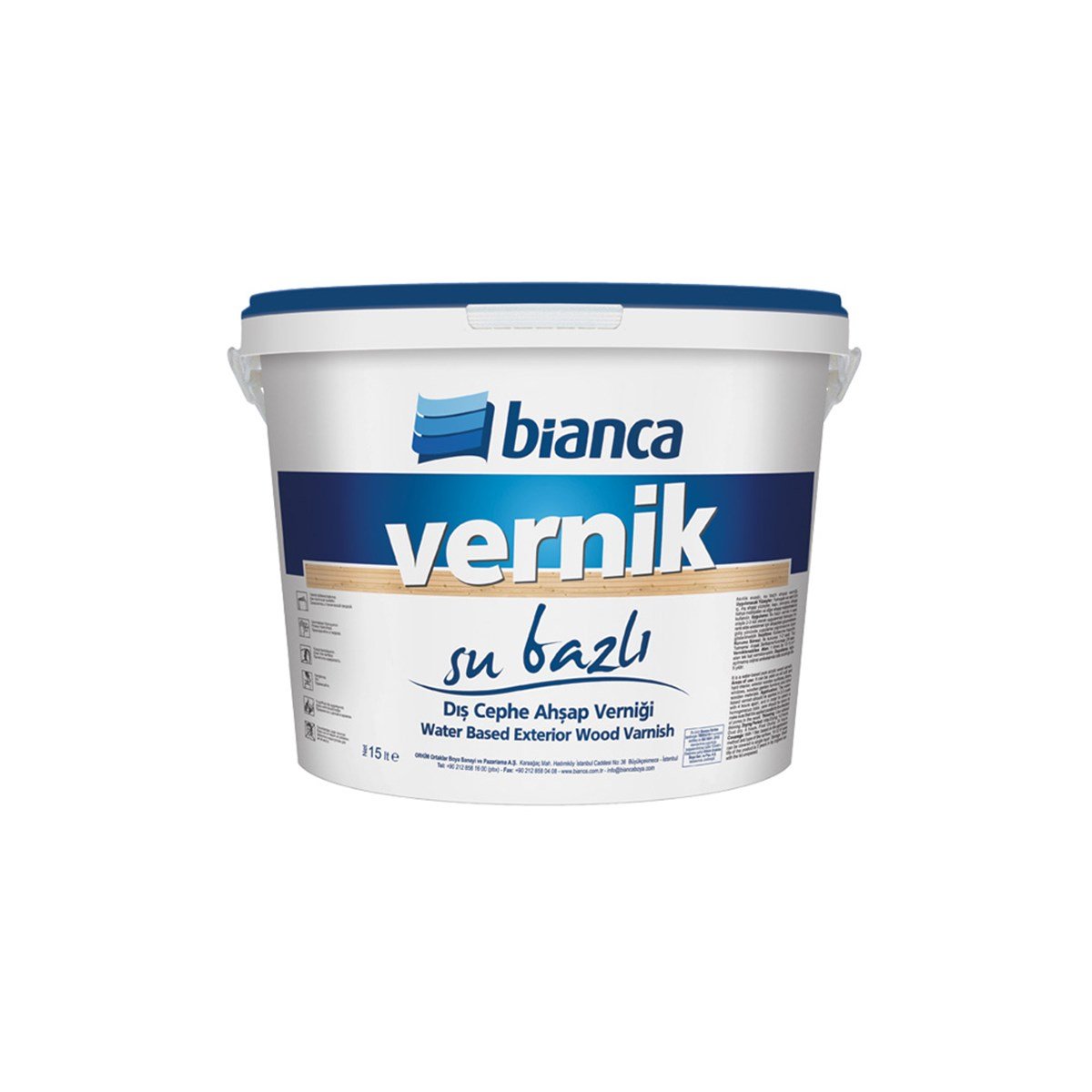 Bianca Su Bazlı Dış Cephe Ahşap Verniği 2,50 Lt Şeffaf resmi