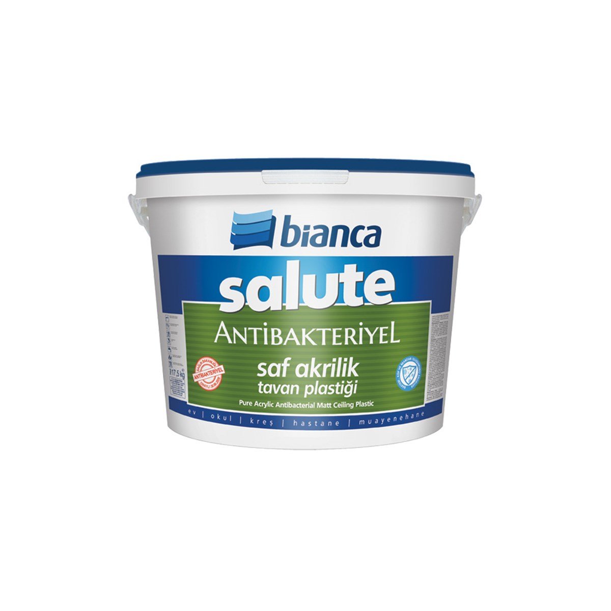 Bianca Salute Antibakteriyel Saf Akrilik Tavan Boyası 3,50 Kg Beyaz resmi