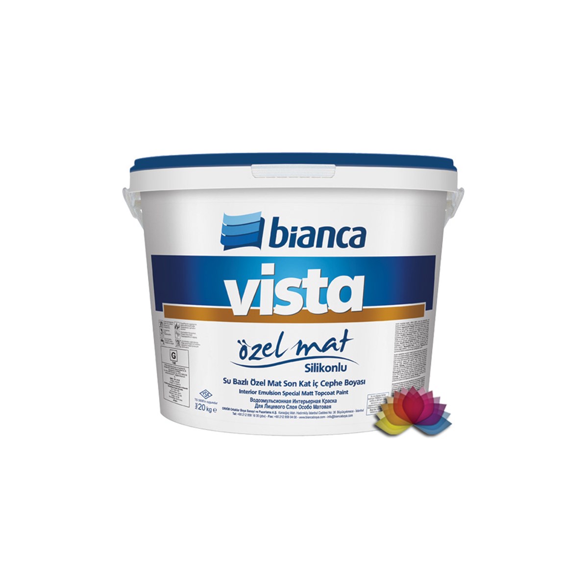 Bianca Vista Silikonlu Özel Mat İç Cephe Boyası 20 Kg resmi