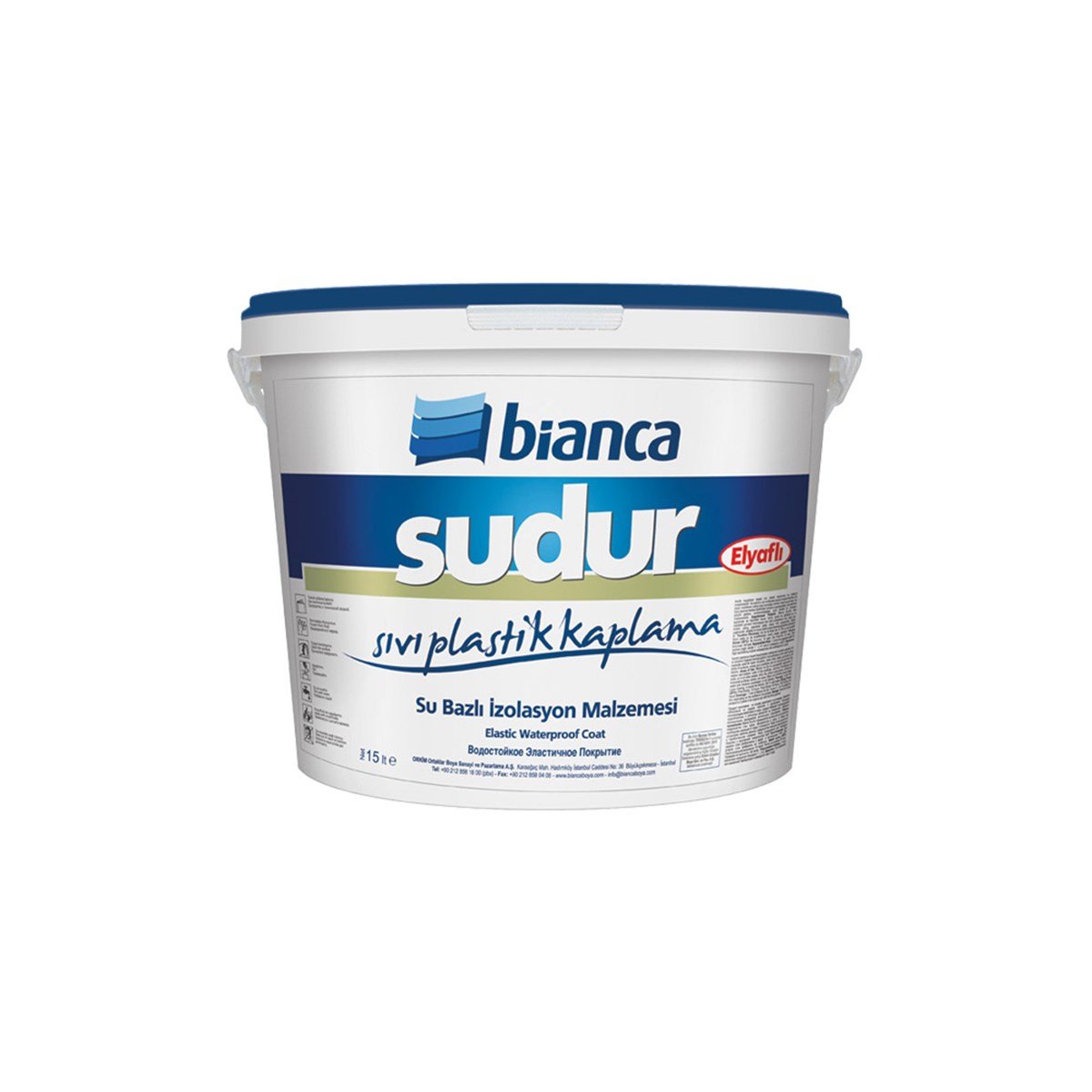 Bianca Elyaflı Su-Dur Sıvı Plastik İzolasyon Kaplaması 0,75 Lt Beyaz resmi