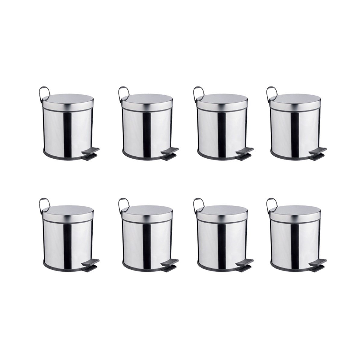 Maxiflow Mikro Pedallı Çöp Kovası 5 Lt Ss430 13212 (8li Koli) resmi