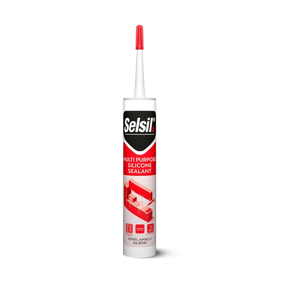 Selsil Genel Amaçlı Silikon 280 Ml Beyaz resmi
