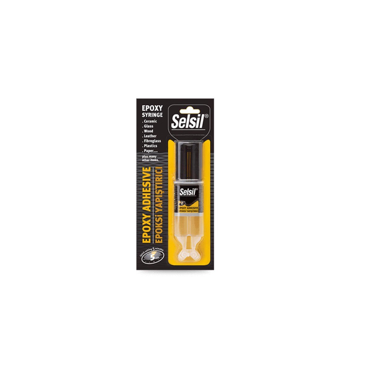Selsil Epoksi Yapıştırıcı Enjektör 5 Dk. 28 Gr resmi