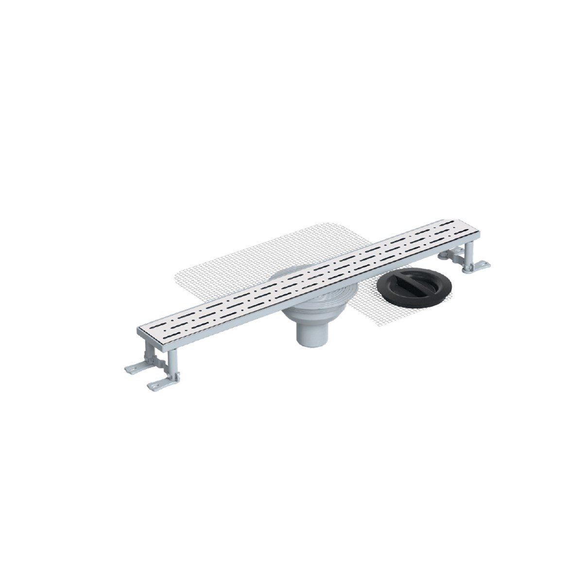Maxiflow Line Fileli Duş Izgarası Fileli 50Cm (Alt Çıkış) 15635 resmi