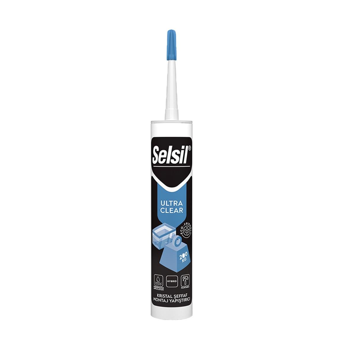 Selsil Ultra Clear Hibrit Güçlü Montaj Yapıştırıcı Şeffaf 290 ml  resmi